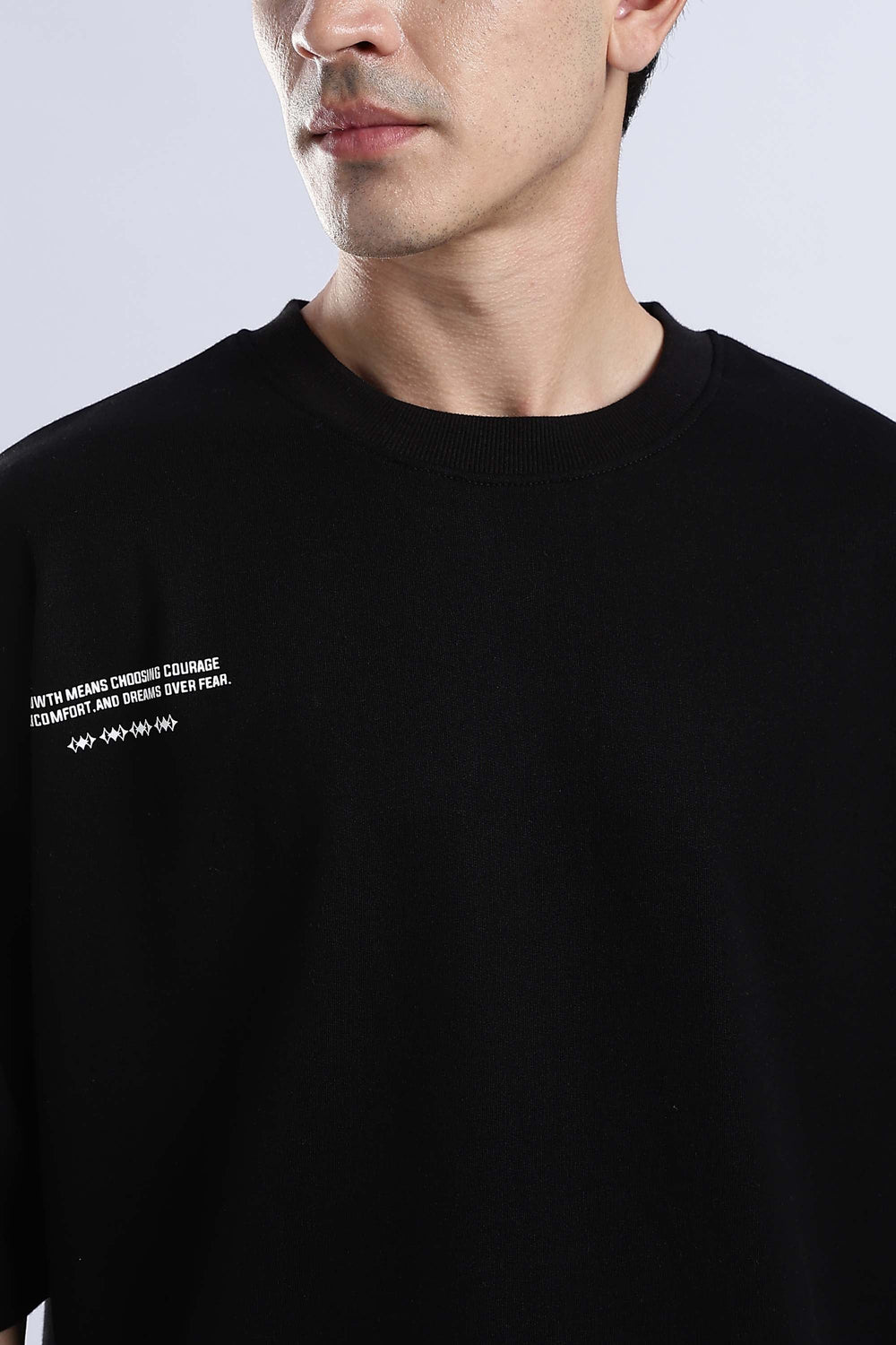 Shadow Wings Black Oversized T-Shirt