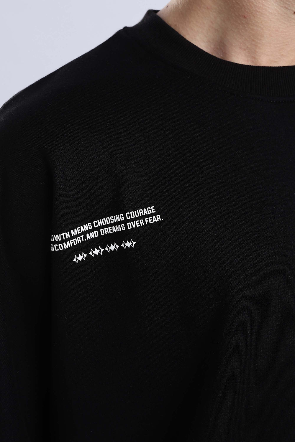 Shadow Wings Black Oversized T-Shirt