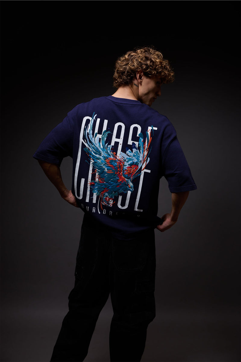 Chase Navy Heavy Weight Oversized Fit T-Shirt