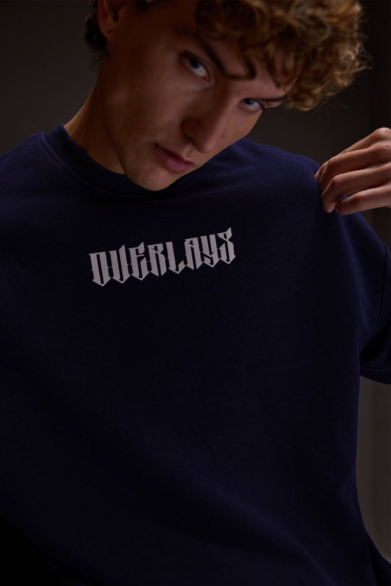 Chase Navy Heavy Weight Oversized Fit T-Shirt