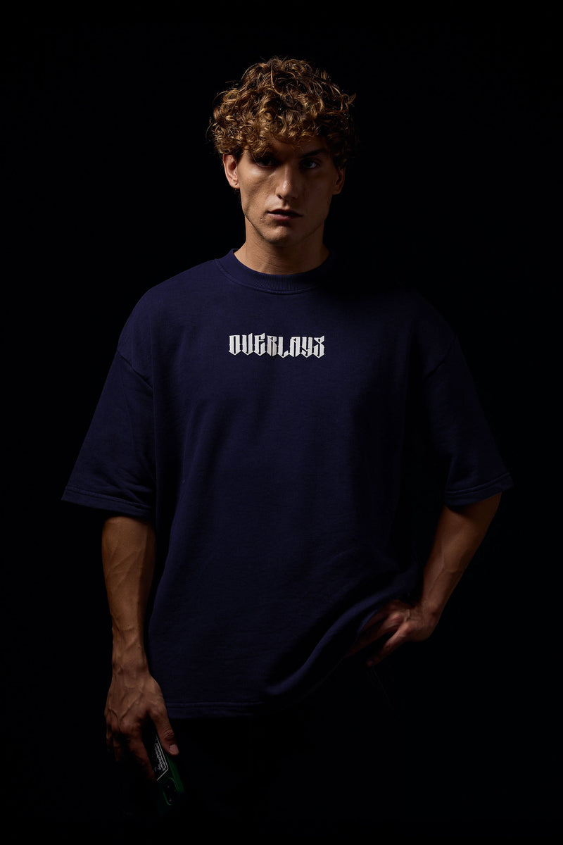 Chase Navy Heavy Weight Oversized Fit T-Shirt